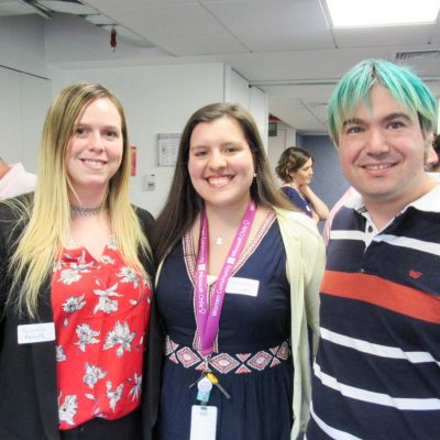 Valentina (Metlife), Valentina (Microsoft) y Hans Nemarich (Microsoft)