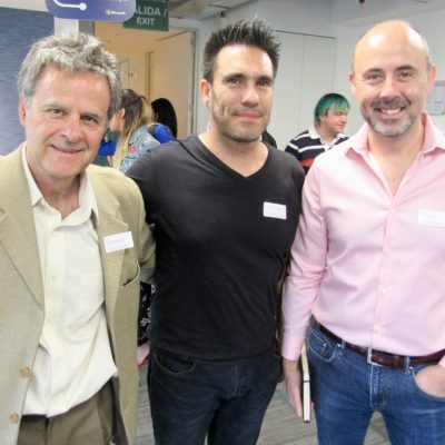 Gonzalo (Next Level), Luis Meneses (Inkuba Comunicación) y Andrés Freudenberg (Next Level)